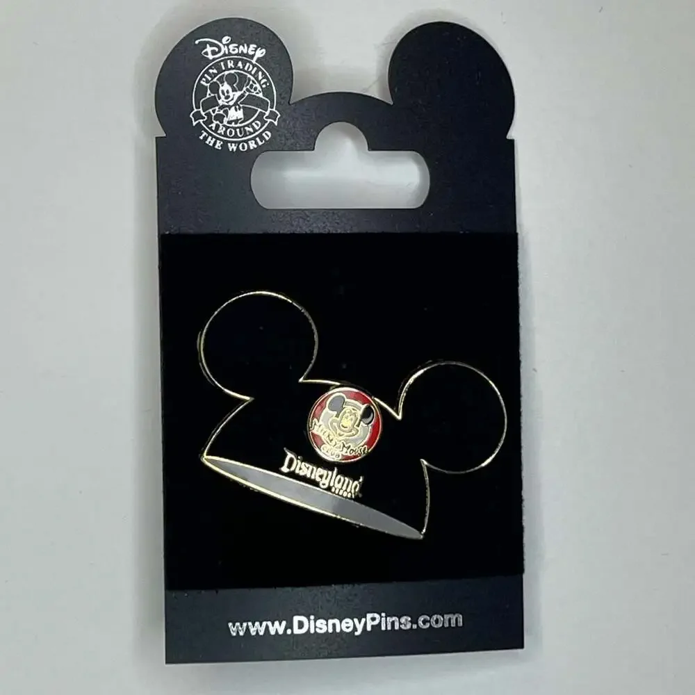 Disneyland Mickey Mouse Club Ear Hat Flocked Trading Pin - Picture 1 of 2